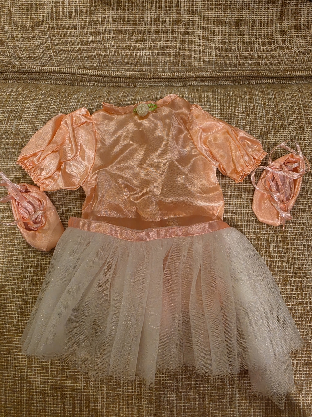 18 Inch Doll Pink Ballet Tutu Costume with Toe Shoes Fits American Girl